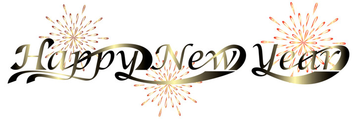 Happy new year background text illustration