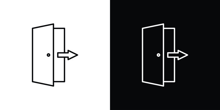 Exit icons Vector Logo Template Illustration Design