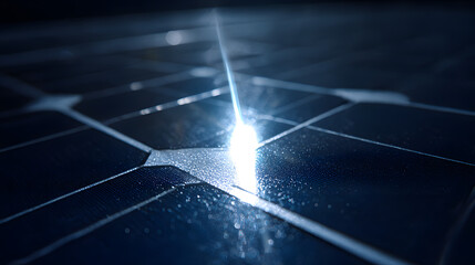 Energy from the Future: An close-up view of solar panel reflects a sustainable future, symbolizing innovation and hope for a cleaner world.