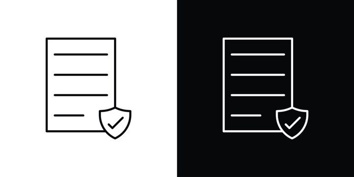 Insurance policy icons Vector Logo Template Illustration Design