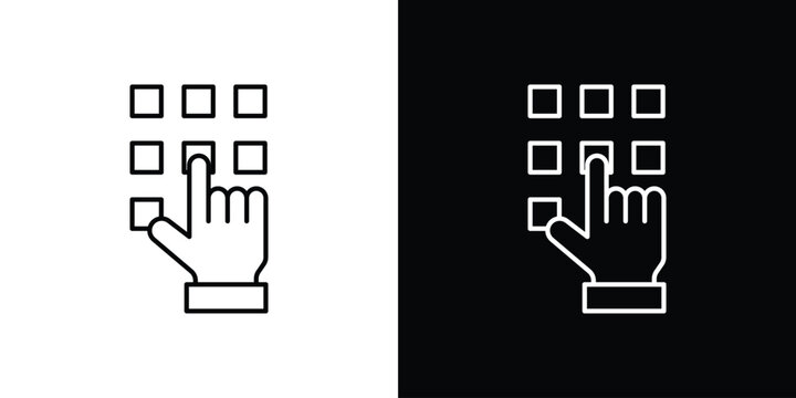 Keypad icons Vector Logo Template Illustration Design