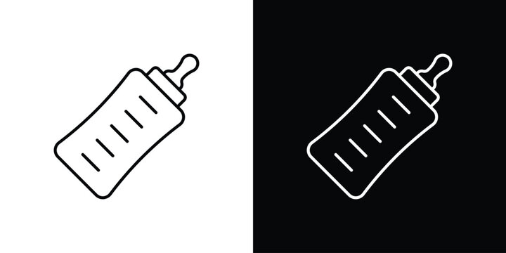 Milk bottle icons Vector Logo Template Illustration Design