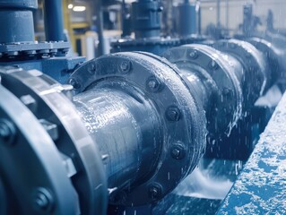 Heavy Industrial Pipeline System with Water Spraying for Cooling Process