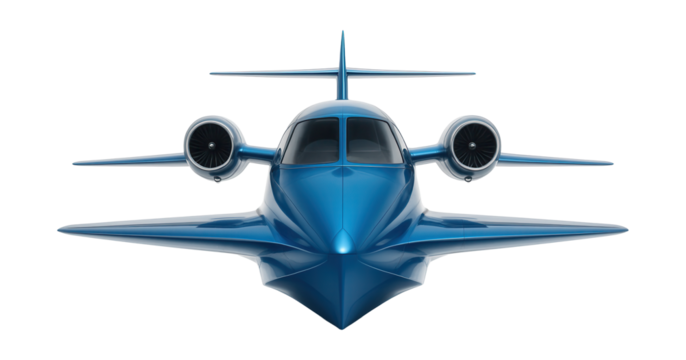 Contemporary amphibious jet featuring canard wings and a delta hull design.