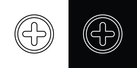 Obraz premium Plus icons Vector Logo Template Illustration Design