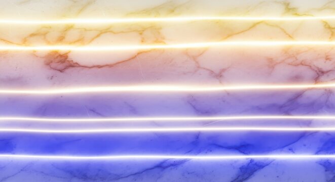 Blue and white marble wall with yellow and orange lines