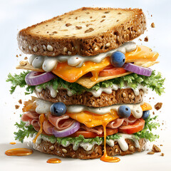 Quirky Sandwich Clipart