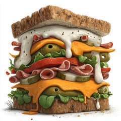 Quirky Sandwich Clipart