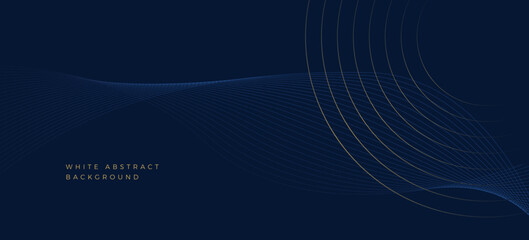 Blue background with a metallic stripe pattern. Abstract background with a modern gold finish. Unique background design with a dark blue stripe pattern. Premium digital business banner template.