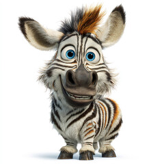 zebra isolated on white