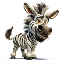 zebra isolated on white