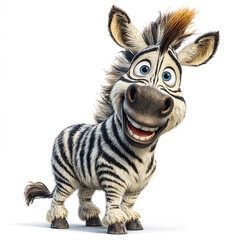 zebra isolated on white