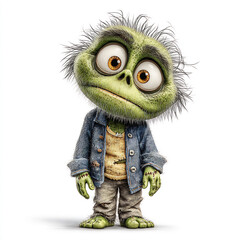 Zombie Character in Whimsical Clipart Style