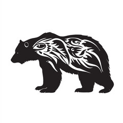 vector illustration of tribal bear 
