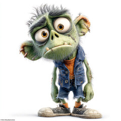 Zombie Character in Whimsical Clipart Style