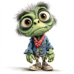 Zombie Character in Whimsical Clipart Style