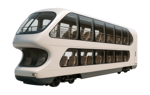 Two-level train car featuring an upper viewing gallery and lower seating area.