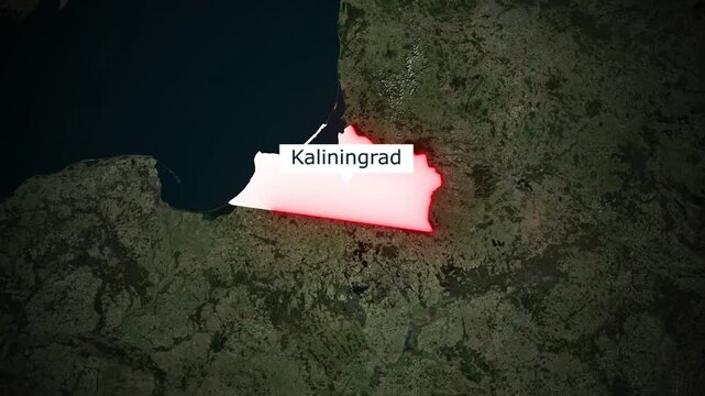 Kaliningrad Map Animation for Russian Regional Geographic Presentation