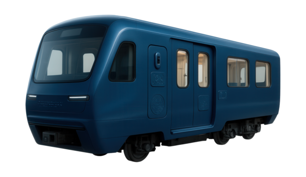 Train car featuring Braille signs and audio alerts for accessibility.