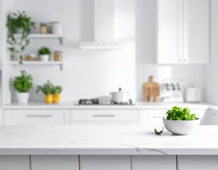 Fototapeta premium Recipe Development on the White Counter