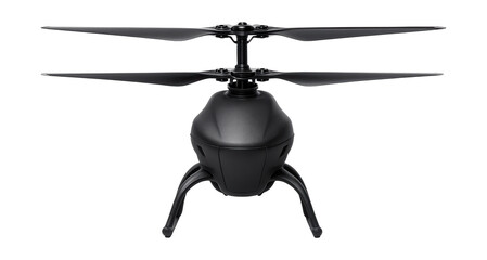 Coaxial rotor drone featuring dual counter-rotating blades in a compact design.