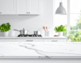 Spotlessly Clean The White Countertop