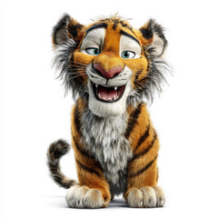 Obraz premium Whimsical Tiger Clipart Character