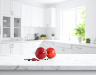Kitchen Vibe Softens, White Countertop Brightens.