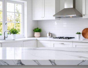 Kitchen Still Life White Counter, Soft Setting.