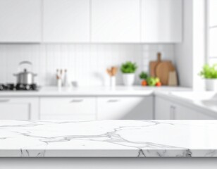 The Perfect Visual Break White Counter, Soft Blur.