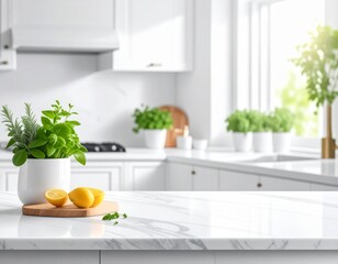 Clean Slate White Counter, Home Kitchen Charm.