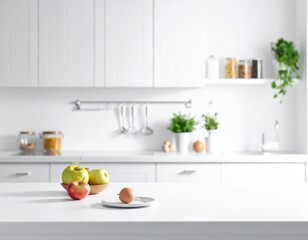 White Counter, Blurred Home Quiet Serenity.