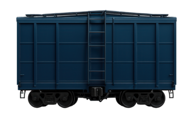 Boxcar featuring an external ladder and roof walkways for easy maintenance access.