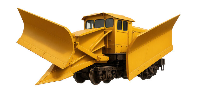 Adjustable wing snow removal train for efficient side discharge of snow.