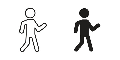 Obraz premium Walking icon line and filled style suitable for web and mobile application
