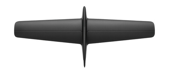 Horizontal stabilizer with a flat design and central elevator, single-piece construction.