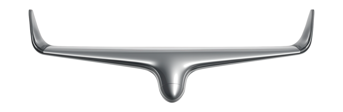 Horizontal stabilizer featuring built-in winglets for enhanced drag reduction.