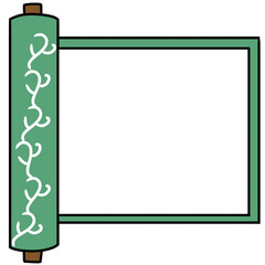 scroll simple illustration 巻物　シンプル　イラスト