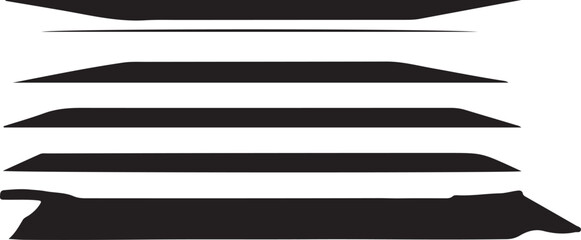 Set of simple banner shapes for text or message under vector illustration