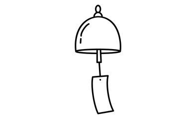 夏の風物詩・日本の風鈴のイメージアイコン素材