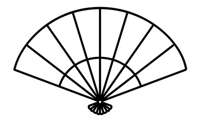 折りたたみ扇子のイラストアイコン素材
