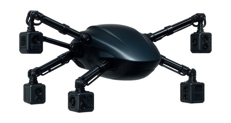 Versatile vehicle with adjustable arms and data collection modules.