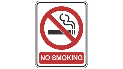 Advocating for smoke-free environments isolated on transparent background, with clear no smoking symbol for health and safety awareness campaigns