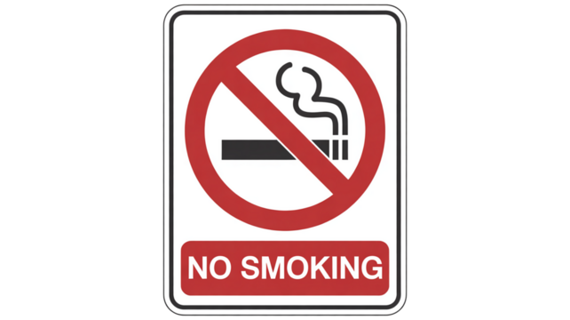 Advocating for smoke-free environments isolated on transparent background, with clear no smoking symbol for health and safety awareness campaigns
