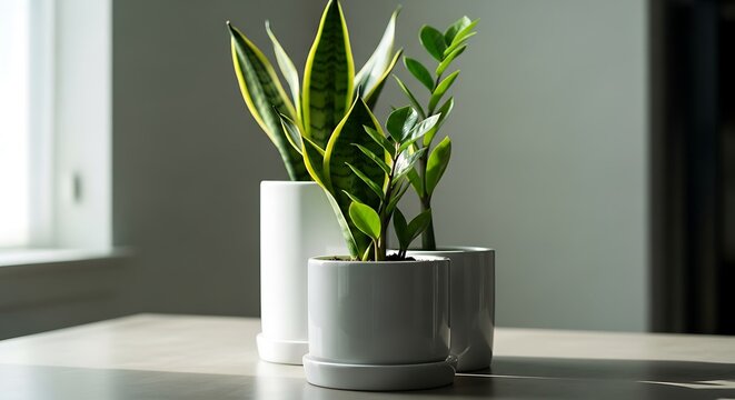 Indoor Plant in Pot Near Window