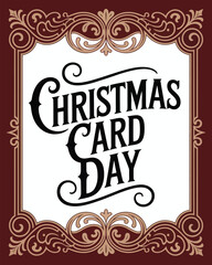 Christmas Card Day with Vintage Framed Design