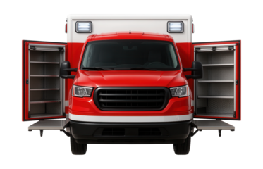 Emergency response vehicle featuring spacious storage and retractable workstations.