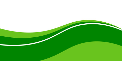 Abstract modern white and Green wave wide background banner, vector