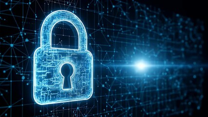 With digital data technology cyber concept technology protection protection security security and data cyber representing authentic visual style and cinematic detail. - Powered by Adobe