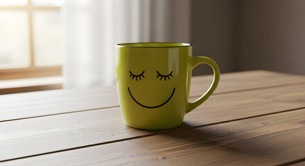 Start your day with a smile and a cup of coffee, this bright yellow mug will bring you a cheerful and positive mood to begin your beautiful day.